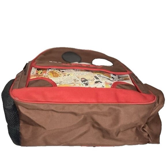 Disney Mickey Mouse Backpack Brown Red Comic Strip Design | Classic Retro Style - Picture 7 of 10